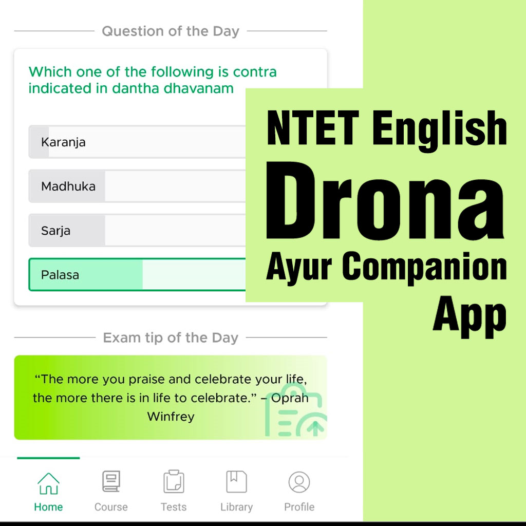 NTET English - Drona Ayur Companion�App